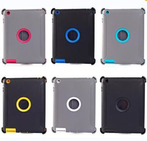 Schokbestendige robot Heavy Duty TPU + PC anti-val beschermende tablet PC Cases Tassen voor iPad 2/3/4