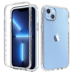 Shockproof Slim Clear Transparent Gradient Cases for iPhone 14 Pro Max 13 12 11 XS XR X 8 7 Plus Hybrid 2in1 phone Cover