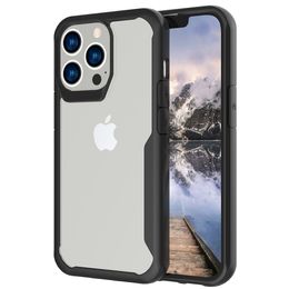 Antichoc Slim Fit Clear PC Cases Back avec coque de protection en TPU Soft Edge pour iPhone 14 Pro Max / 14 Plus / 14 6.1/13/12