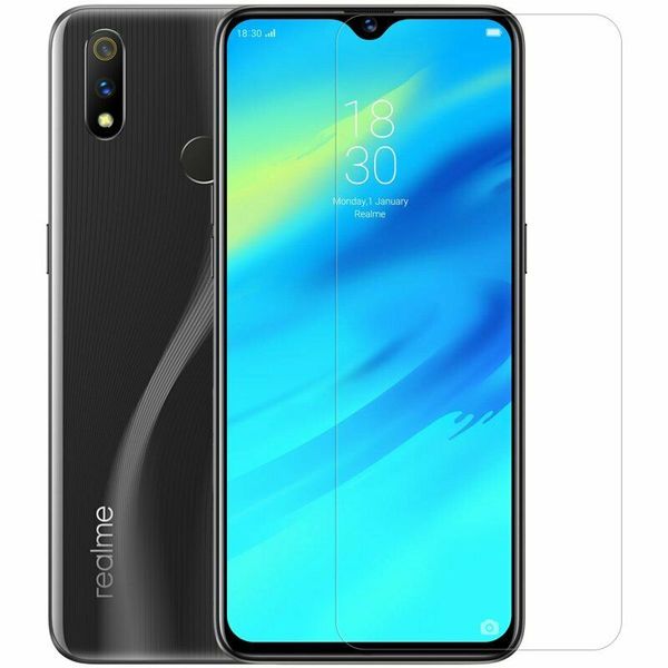 Protector de pantalla de vidrio templado a prueba de golpes para Realme 5i C3 6i C1 C2 C11 C12 C15 C17 3 5 6 Pro 7i X7 X50 X2 XT K5 Narzo 20 V5 5G 9H Dureza Película protectora Caja de papel