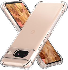 Case douce à transparent épais à l'épaisseur, TPU flexible TPU Couverture de téléphone transparent en silicone pour Goolge Pixel 8 Pro 8a 7 Pro 9 6 7A 6A 5 XL