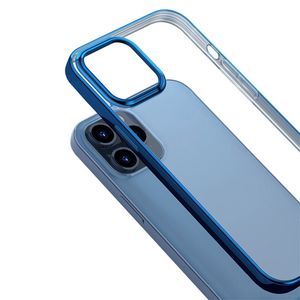 Étuis transparents en TPU galvanisé résistant aux chocs pour iPhone 13 12 Mini PRO MAX iPhone13, coque souple et flexible