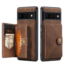 Étui portefeuille Vintage en cuir PU pour cartes, résistant aux chocs, pour Google Pixel 7 Pro 6 5A 5G, pochette pour sac à cartes