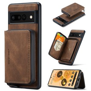 Funda tipo billetera con tarjetero de cuero PU Vintage a prueba de golpes para Google Pixel 7 Pro 6 5A 5G, bolsa para tarjetas con cremallera, funda con soporte y bolsillos