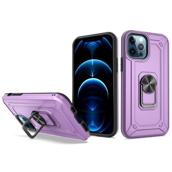 Coque de téléphone antichoc avec support d'anneau magnétique, 2 en 1, en TPU, PC, pour Motorola MOTO G PLAY 2021, couverture B