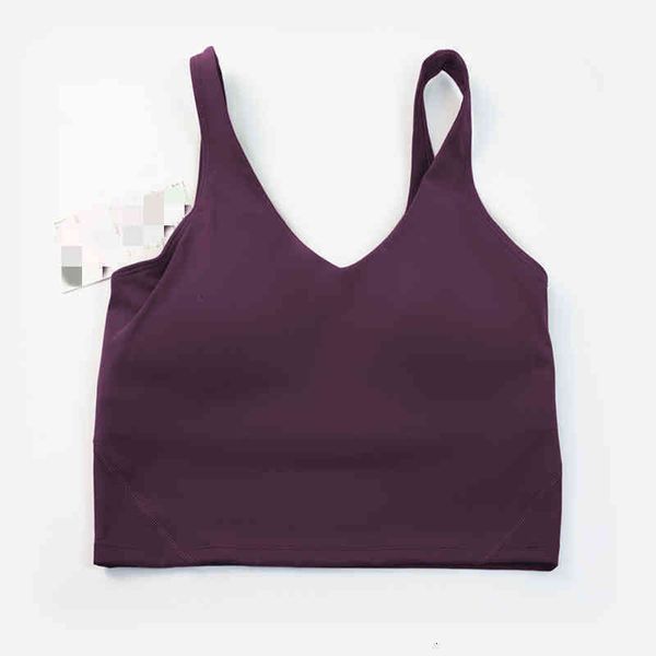 Bra de yoga à carter de choc Running Gym Sports Bra Top Designer Lu Femmes Élargir l'ourlet Push Up Shirt Fitness Yoga Crop Tops Brassiere SS13