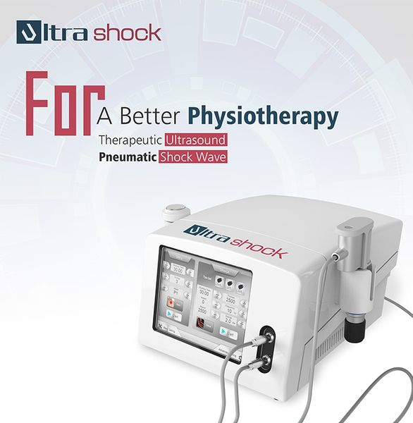 2in1 Portable Ultrashock Ultrawave Shockwave Therapy Massage du pénis électrique Soulagement de la douleur Thérapie par ultrasons Shock Wave Physiotherapy Machine avec traitement ED