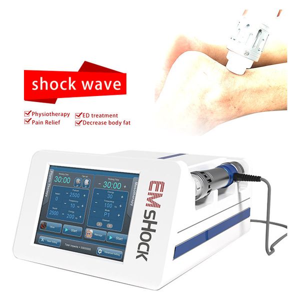 Shockwave Therapy Machine Muscle Stimulating EMS Physiothérapie Équipement extracorporel pour le soulagement de la douleur et le traitement ED Réduction de la cellulite