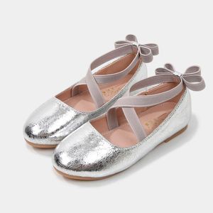 Zapato 3-12y Baby Christmas Party Performance Ballet Flats Slip on Boat Girl Dress Ballerinas Princess Shoes L2405 L2405