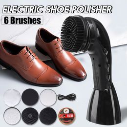 Brosses à chaussures de poche automatique polisseuse électrique brosse polissage nettoyage Machine soin cuir outil 230617