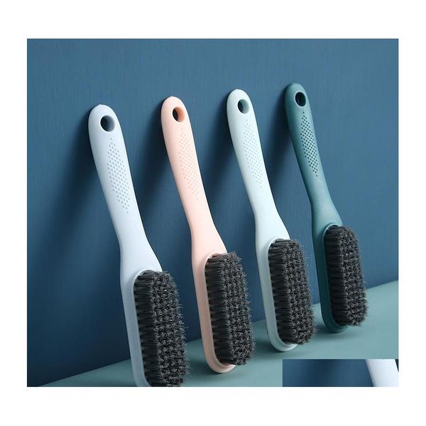 Brosses à chaussures Brosse à chaussures à long manche Cheveux doux Les brosses à la maison multifonctionnelles peuvent être accrochées est une brosse à linge Brosses de nettoyage Inventaire Dhn84