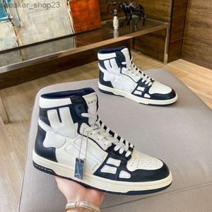 Chaussure Chunky High Board Sneaker Amiiri Automne Hiver Skel Top Nouvelles Chaussures Tendance Os Cuir Hommes Polyvalent Designer Casual Confort Baskets Pnat