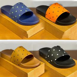 Imprimée pantoufle Nouveau style Chaussures en caoutchouc de luxe Femme hommes Mule Slide Designer Casual Shoe Top Quality Sandale Sandale Samal Summer Loafer Outdoor Walk Walk Sliders