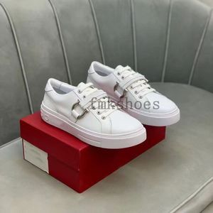 schoen Feragamo Fashion Men Designer Trainers Schoenen Letter Gedrukte lederen doek Cool Luxe heren Sneakers 5.14 02