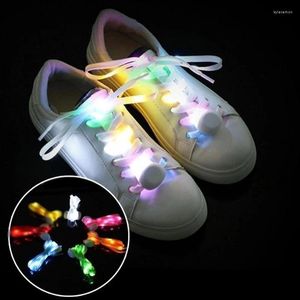 Pièces de chaussures 1 paire Colorful LED Flash Light Up laces Party Disco chaussures STRAP GLOW Stick Shoelaces Boys Girls Multicolor Strings