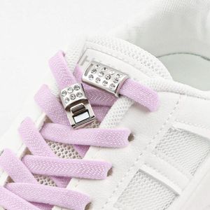 Pièces de chaussures 1 paire lacets élastiques baskets shoelaces magnétiques sans liens enfants adultes de 8 mm de largeur sans cravate pour chaussures de sport
