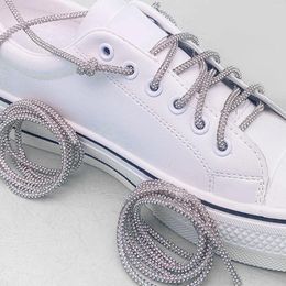 Schoenonderdelen 1 paar luxe trekstring Cross Braid riem sneakers veters Diamond Rhinestone schoenveters heldere snaren