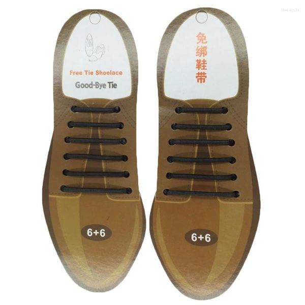 Pièces de chaussures 10pcs / Set Silicone Shoelaces No Tie Lacets 3/4 / 5cm Lacet Elastic Shoelace Creative Lazy pour les chaussures en cuir
