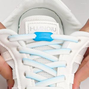 Pièces de chaussures 1pair lacets élastiques baskets appartements tennis sans crava