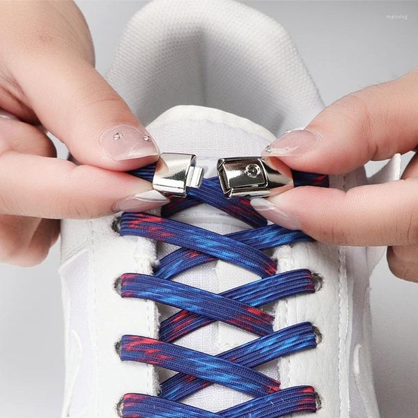 Pièces de chaussures 25 couleurs lacets plats lacets élastiques colorés pour les baskets rapides et hors de sécurité chaussures de chaussures en dentelle