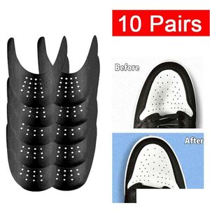 Pièces de chaussures Accessoires 10 paires Anti-rides Toe Caps Protecteur pour baskets Support Stretcher Expander Chaussures froissées Arbre en gros Drop