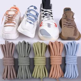 Shoe Parts Accessories 100120140cm lacets de sport de couleur unie lacets de baskets d'extérieur ronds pour adultes bottes en coton accessoires de lacet 231031