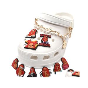 Schoenonderdelen accessoires 10stijlen rood haar mode meisje decoratie gespog schoenen bloemen croc charmes drop levering dhck0