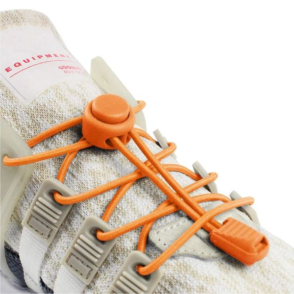 Pièces de chaussures Accessoires 1 paire de lacets de verrouillage lacets de tennis ronds sans attaches baskets pour enfants adultes lacets élastiques bandes de caoutchouc pour accessoires de chaussures 231128