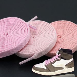 Pièces de chaussures accessoires 1 paire de lacets 140160180cm mode gelée couleur plat Polyester lacets mignon rose élastique 231031