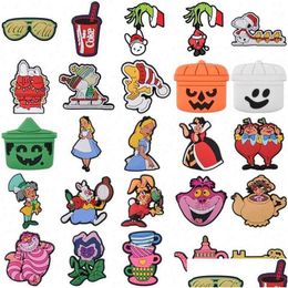 Accessoires voor schoenonderdelen 2022 New Bad Bunny Set Custom Rubber Clog Mexico Food Drink Charms for Decoration Christmas Gift Drop Delivery Otskc