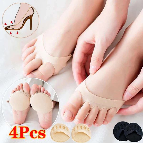 Piezas de zapatos Accesorios 2pc4pc Mujeres Almohadillas para el antepié Tacones altos Medias plantillas Cinco dedos Plantilla Cuidado de los pies Callos Alivio del dolor Pies Masaje Almohadilla para el dedo del pie 231025