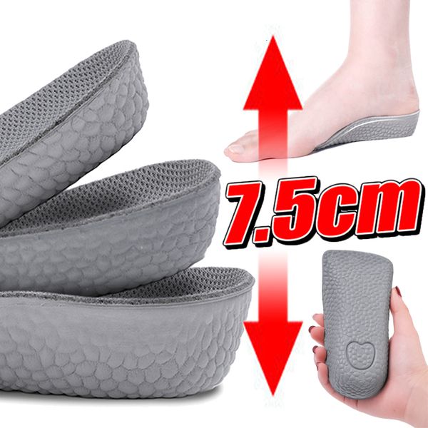 Pièces de chaussures Accessoires 3.5CM Semelles intérieures augmentant la hauteur invisible Demi-semelle Rehausser les inserts de chaussures de sport Hommes Femmes Semelle orthopédique de soutien de la voûte plantaire 230713