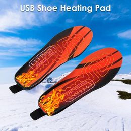 Accessoires de pièces de chaussures 3 réglages de vitesse Semelles chauffantes rechargeables USB Semelle intérieure chauffante à télécommande intelligente pour le ski Chauffe-pieds d'hiver 231122