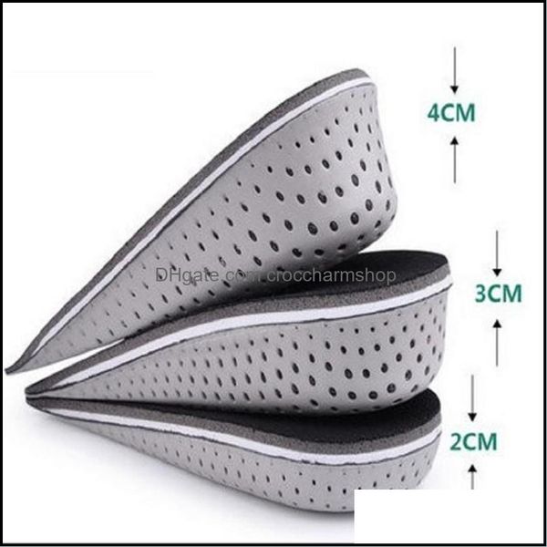 Accesorios de piezas de zapatos 3 tamaños Eva Stealth Plantillas aumentadas ajustables para hombres Mujeres Zapatos Pad Aumentar altura Insol Croccharmshop DH0HO