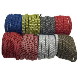 Schoenonderdelen Accessoires 30pairlotweiou Outdoor kleurrijke platte bootlace voor sneakers casual schoenen veters strings atletisch polyester aangepaste ontwerp lacet 230211