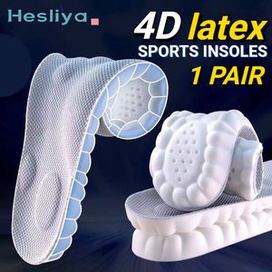 Accessoires de pièces de chaussures 4d Chaussures de massage intimes Super Soft Latex Sports Sole intérieure pour pieds Running Panier Sole Arc Support orthopédique Inserts Unisexe 230812