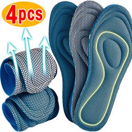 Accessoires voor schoenonderdelen 4 stuks Memory Foam Orthopedische inlegzolen voor schoenen Antibacteriële ontgeuring Zweetabsorptie-inzetstuk Sport Running Pads 230921