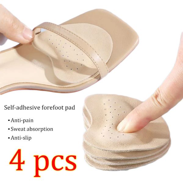 Shoe Parts Accessories 4 pièces sandales autocollants antidérapants en cuir avant-pied Pad femmes talons hauts soulagement de la douleur insérer semelles orteil coussin soins des pieds chaussures 231030