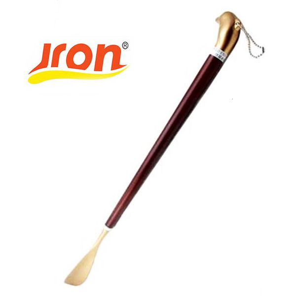 Peças de sapato acessórios 60cm metal aço chifre remoção liga cabeça estilo golfinho colher madeira alça longa elevadores fácil de usar para idosos 230807