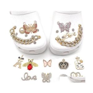 Pièces de chaussures ACCESSOIRES ALLIAGE METAL CLOG CHARMS FORME BLING CHARM BRACKET DÉCORTURE DÉCORT