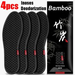 Piezas de zapatos Accesorios Plantillas desodorantes de carbón de bambú Malla Transpirable Absorber Almohadillas de sudor Hombres Correr Deporte Insertar Plantilla ligera Brioche 230823