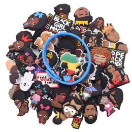 Accesorios para piezas de zapatos Black Lives Matter Charms para mujer Decoración de zapatos de PVC 40 Blm Kid Gifts Drop Delivery Otjq0