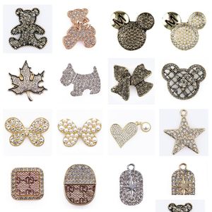 Pièces de chaussures Accessoires Bling Designer Charms Fit For Decoration Luxury Charm Of Clog Design Metal Pins Drop Delivery Shoes Dhiud