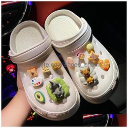 Schoenonderdelen accessoires cartoon kat en muis charmes rugzak decoratie xmas schattige fit croc meisje buckle diy glad feest geschenken dro dhcm9