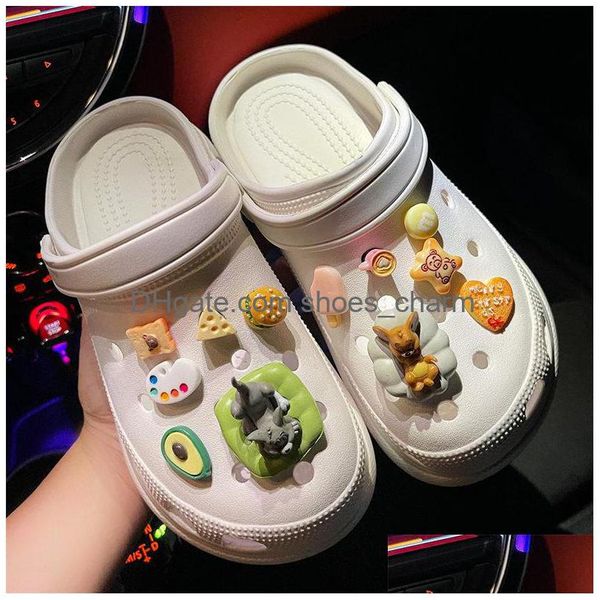 Chaussures Pièces Accessoires Dessin Animé Chat Et Souris Charmes Sac À Dos Décoration De Noël Mignon Fit Croc Fille Boucle Diy Pantoufle Cadeaux De Fête Dro Dhjcl