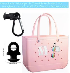 Pièces de chaussures Accessoires Charms pour sac Bogg Décoratif Ajouter Insert Mousqueton Porte-clés Ensemble Lettres de l'alphabet imprimées en 3D et caoutchouc Ta Otsvu