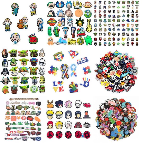 Pièces de chaussures Accessoires Charms Pour Teen Boys Girls Cartoon Sabots Sandales Bracelets Décoration Party Favor Drop Delivery Series Aléatoirement