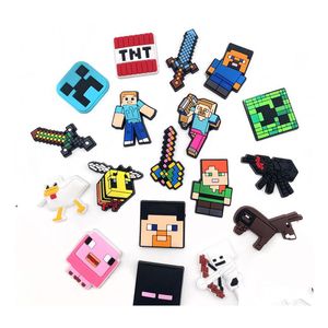 Schoen Onderdelen Accessoires Charms Groothandel Games Cartoon JIBITZ Pvc Decoratie Gesp Zachte Rubberen Klomp Snel Schip Drop Levering Schoenen Dhvze