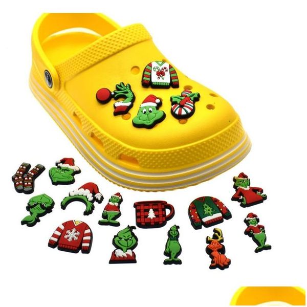 Chaussures Pièces Accessoires Cadeau De Noël Pvc Charme Chaussures De Jardin Décorations Pour Clog Jibz Enfants Bracelet Boucle Bouton Drop Del Série Au Hasard