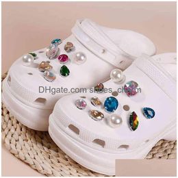 Schoenonderdelen accessoires klassieke colorf croc charmes kristal parel trend schoenen sieraden drop levering dhbwe